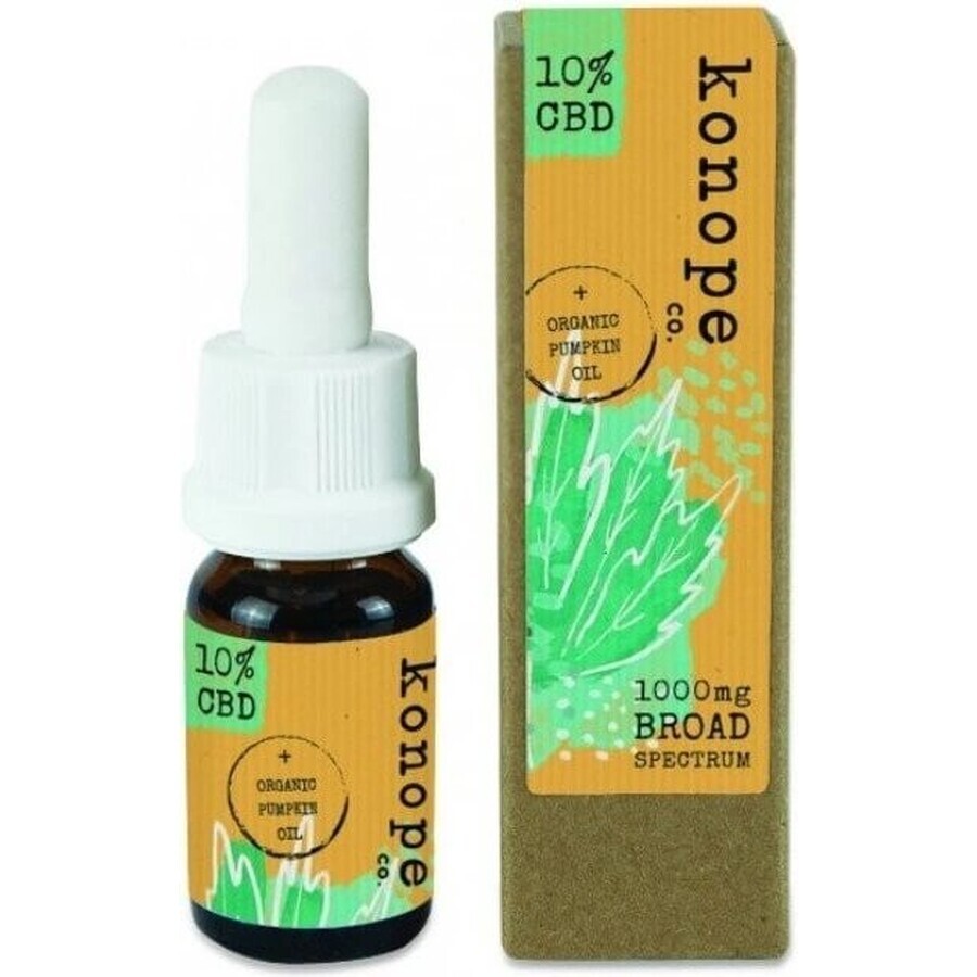 Hemp co. 10% CBD in organic pumpkin seed oil - broad spectrum 1000g 1×10 g