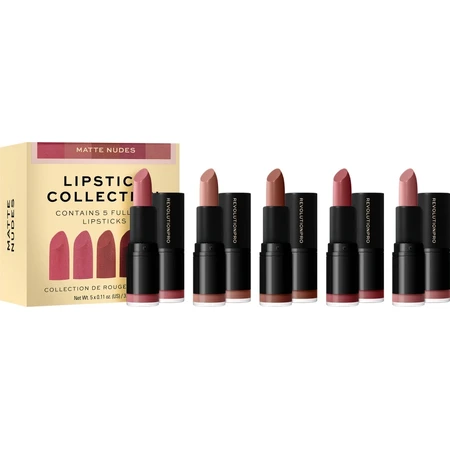 Set de rouge à lèvres Revolution PRO Matte Nude 1×5 pcs, set de rouge à lèvres