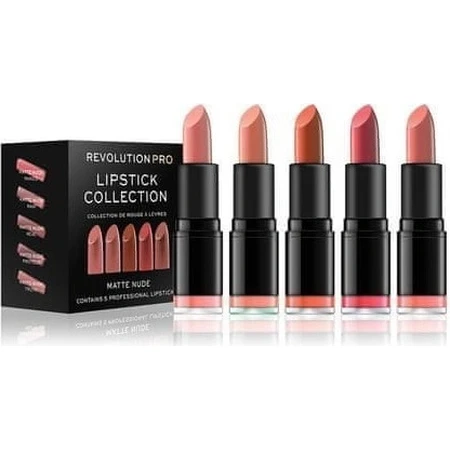 Set de rouge à lèvres Revolution PRO Matte Nude 1×5 pcs, set de rouge à lèvres
