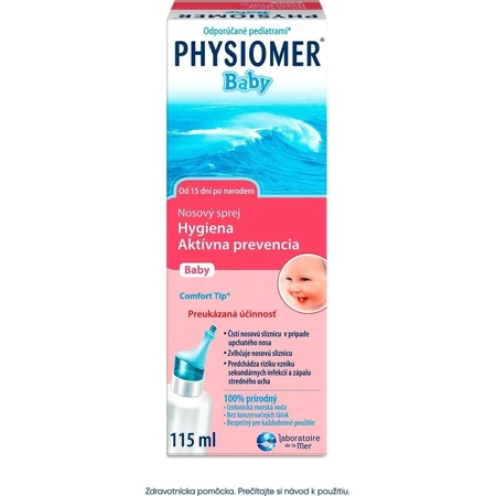 PHYSIOMER Baby isotónico 1×115 ml, isotónico, con agua de mar