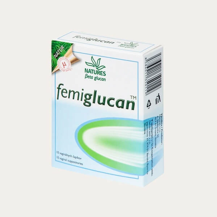 NATURES Femiglucan 1×10 szt, czopki dopochwowe: ceny i cechy
