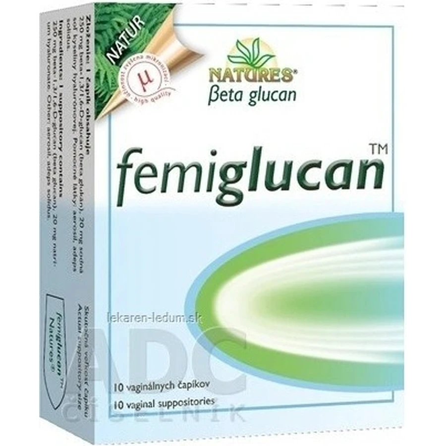 NATURES Femiglucan 1×10 szt, czopki dopochwowe: ceny i cechy