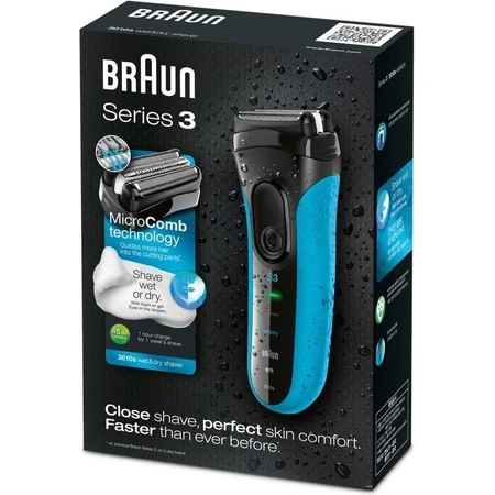 BRAUN Series 3 3010s W&D Series 3010s 1×1 ud, afeitadora
