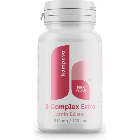 kompava B-complex Extra + B6, B12 1x120 cps, voedingssupplement