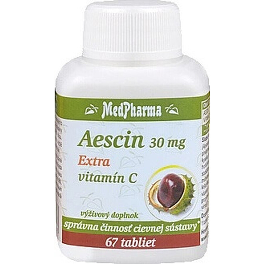 MedPharma Aescin 30 mg Extra vitamina C 1×67 tbl, supliment alimentar