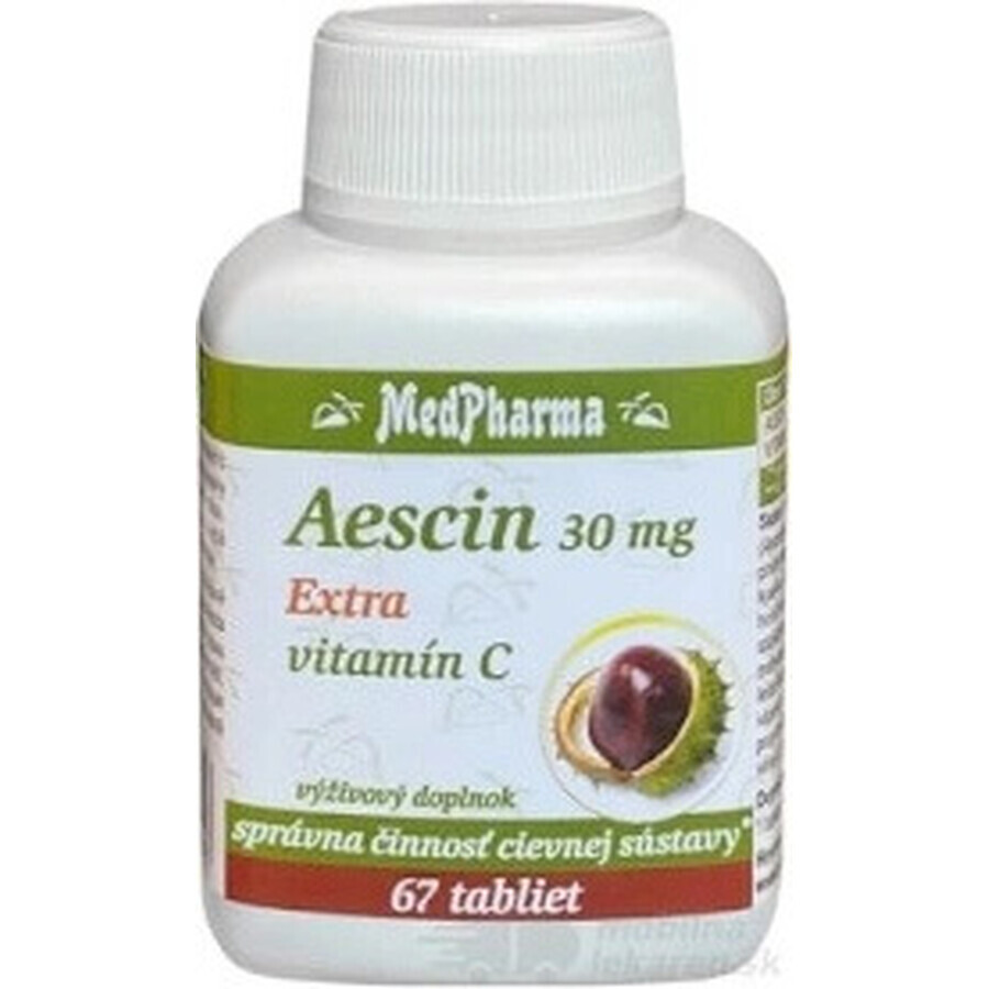 MedPharma Aescin 30 mg Extra vitamina C 1×67 tbl, supliment alimentar