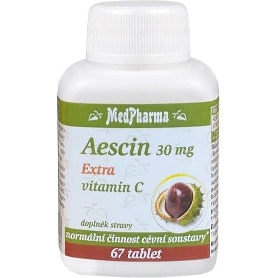MedPharma Aescin 30 mg Extra vitamina C 1×67 tbl, supliment alimentar