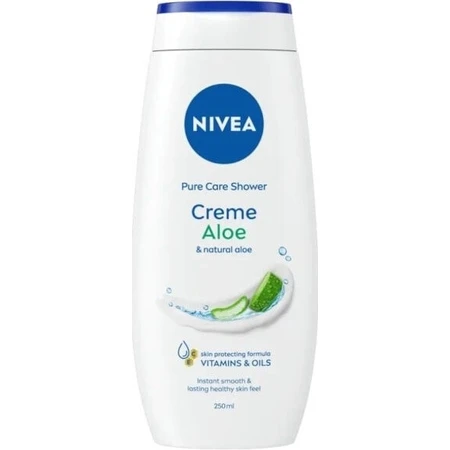 NIVEA Shower Gel Cream Aloe Vera 1×250 ml, moisturizes the skin