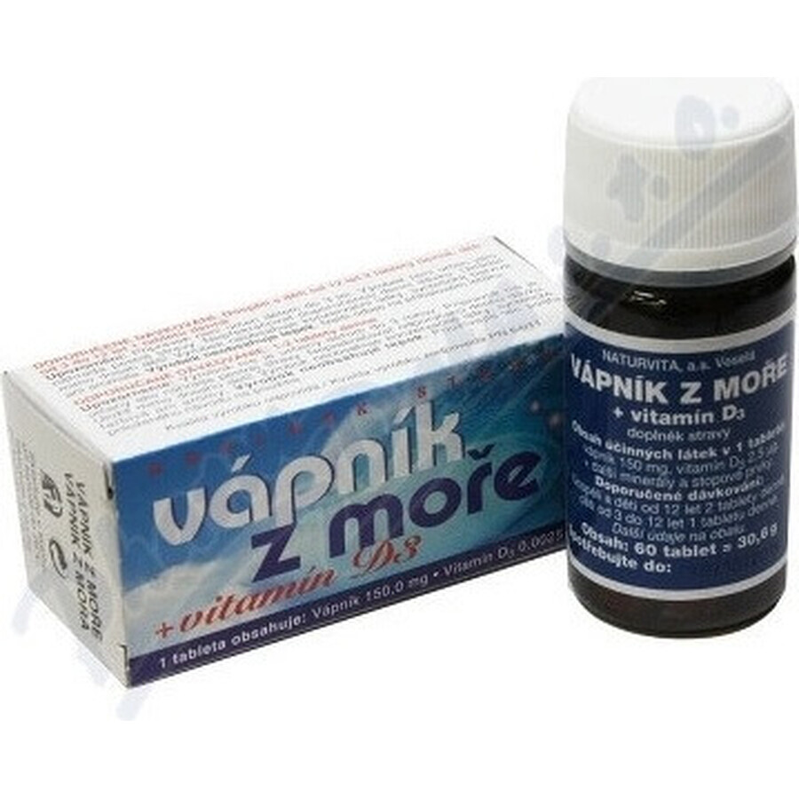 NATURVITA Zee Calcium + vitamine D3 1×60 tbl, calcium + D3