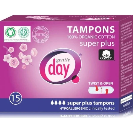 Tampons Gentle Day Super Plus 1×15 pcs, tampons