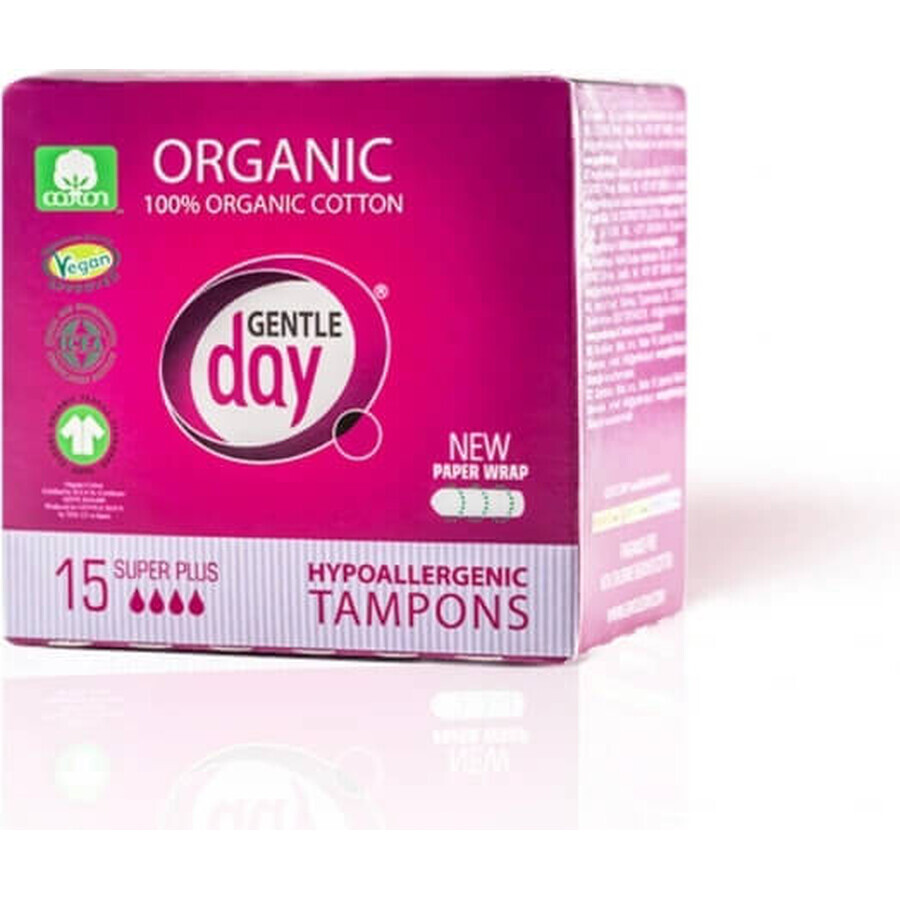 Tampons Gentle Day Super Plus 1×15 pcs, tampons Tampons Gentle Day Super Plus 1×15 pcs, tampons