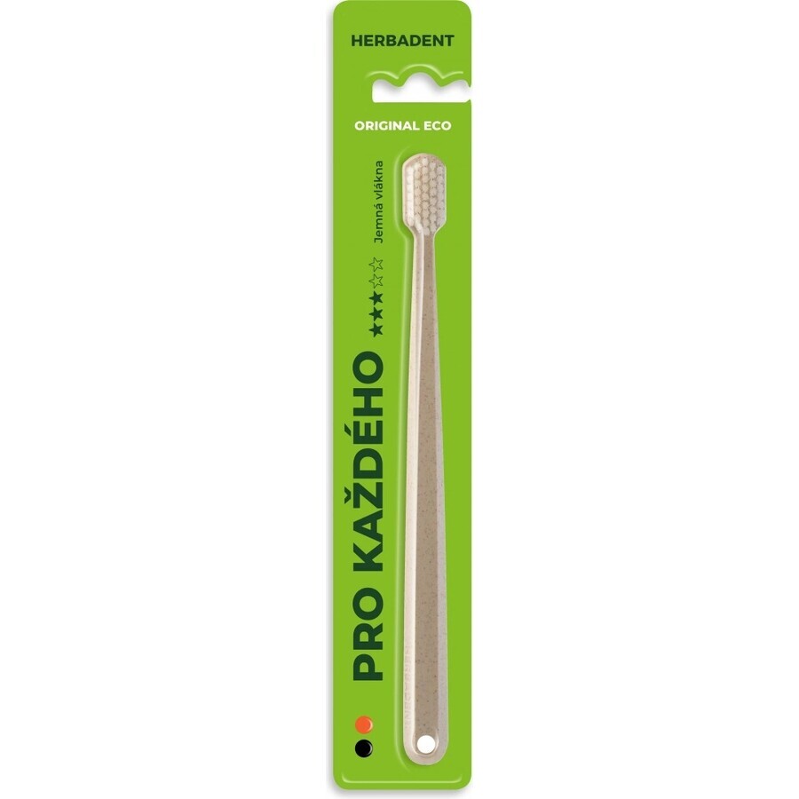 Cepillo de dientes HERBADENT Original ECO Gentle 1×1 ud, cepillo de dientes fino