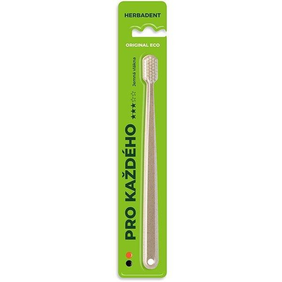 Cepillo de dientes HERBADENT Original ECO Gentle 1×1 ud, cepillo de dientes fino
