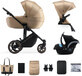 Kombikinderwagen KINDERKRAFT SELECT SELECT 3in1 Prime 2 Sandrose Beige, Premium 1&#215;1 St&#252;ck, Kinderwagen