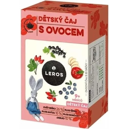 LEROS Kinderthee met Fruit 20×2 g, thee