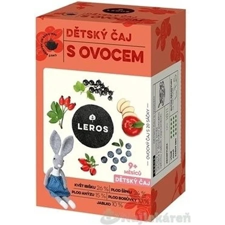 LEROS Kinderthee met Fruit 20×2 g, thee