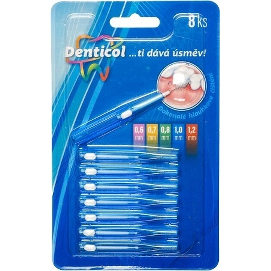 Denticol misura 1mm, spazzolino interdentale retrattile 1×8 pezzi, spazzolino interdentale