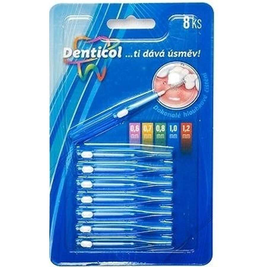 Denticol misura 1mm, spazzolino interdentale retrattile 1×8 pezzi, spazzolino interdentale