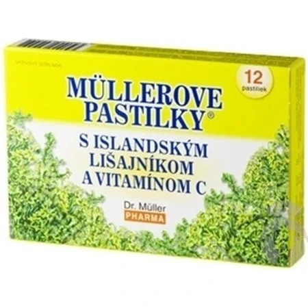 MÜLLER ISLAND LOZENGES. LICHEN AND VIT. C 1×12 pcs, for expectoration