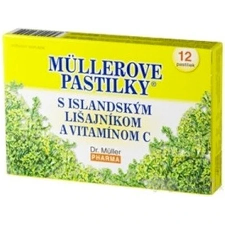 MÜLLER ISLAND LOZENGES. LICHEN AND VIT. C 1×12 pcs, for expectoration
