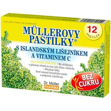 MÜLLER ISLAND LOZENGES. LICHEN AND VIT. C 1×12 pcs, for expectoration