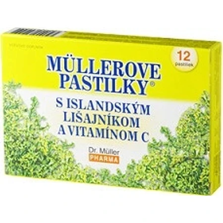 MÜLLER ISLAND LOZENGES. LICHEN AND VIT. C 1×12 pcs, for expectoration