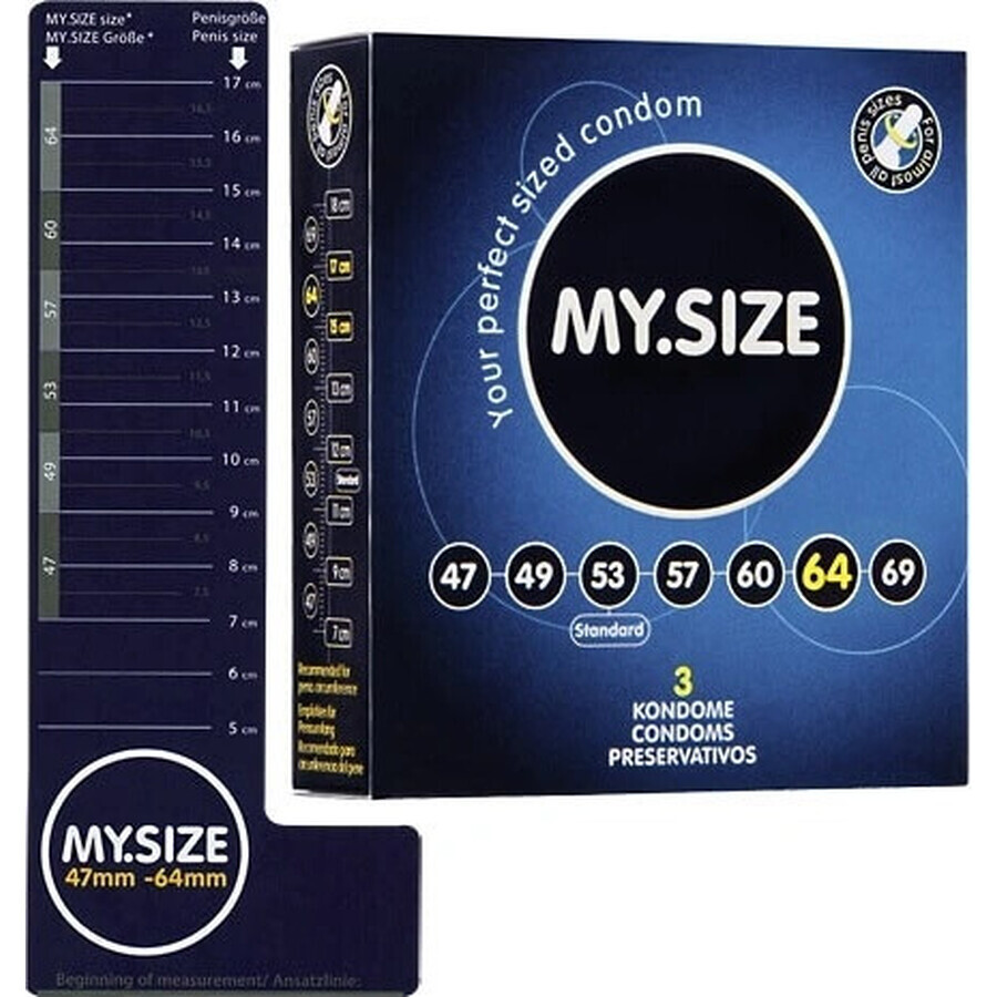 My size 64 1×3 pcs, condom