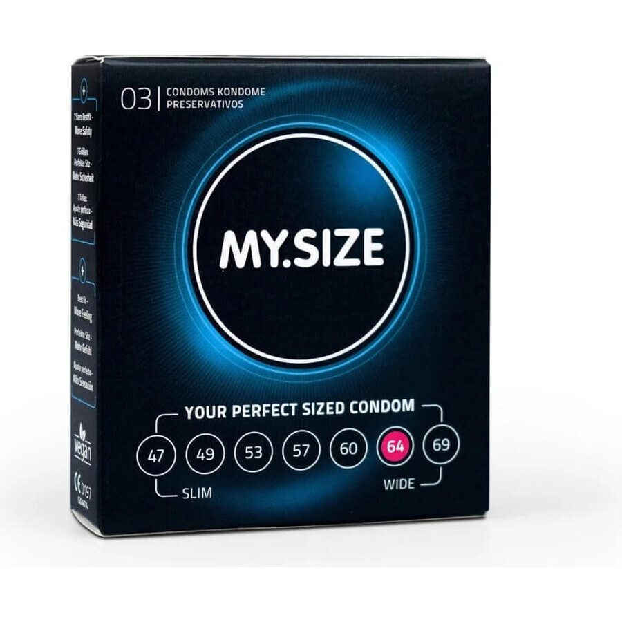 My size 64 1×3 pcs, condom