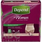 DEPEND SUPER XL para mujer 1×9 unidades, calzoncillos elásticos, perímetro de cadera 120-150 cm DEPEND SUPER XL para mujer 1×9 unidades, calzoncillos elásticos, perímetro de cadera 120-150 cm