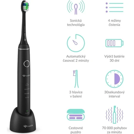 TrueLife SonicBrush Compact schwarz 1×1 Stück, Schallzahnbürste