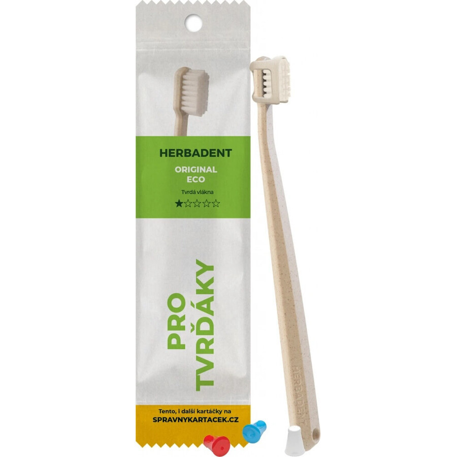 Tandenborstel HERBADENT Original ECO Hard 1×1 stuk, tandenborstel