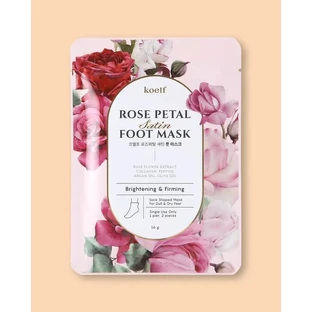 Petitfee & Koelf Masque de satin pour les pieds aux pétales de rose 16 g / 2 pcs 1×16 g / 2 pcs