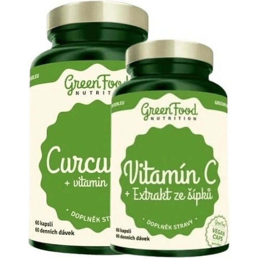 GreenFood Nutrition Curcumina + Vit D3 60cps 1×60 cps