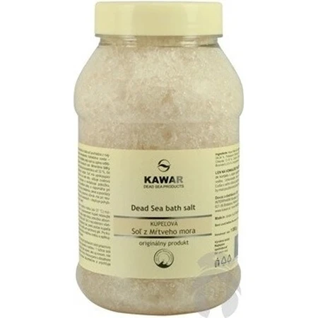 KAWAR Sal del Mar Muerto 1×1000 g, sal de baño, bolsa