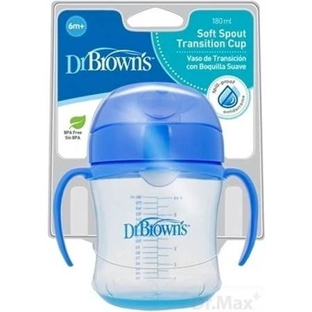 Dr.Browns Becher mit weichem Mundstück 180ml ab 6m blau 1×1 Stück, blauer Becher, 6m+