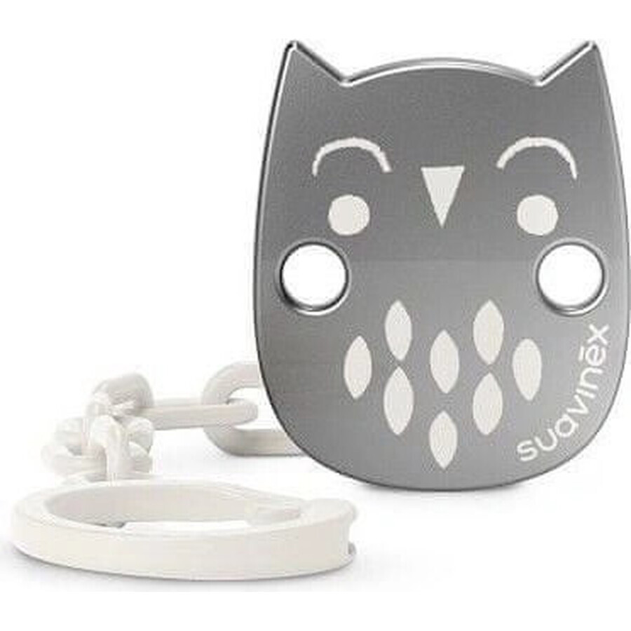 SUAVINEX | PREMIUM BONHOMIA pacifier clip BONHOMIA - white 1×1 pc, pacifier clip