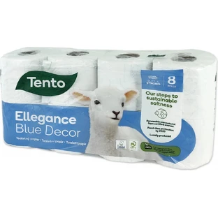 Dieses Toilettenpapier Decor blau 3vr 1×8 Stück 3 Lagen Toilettenpapier