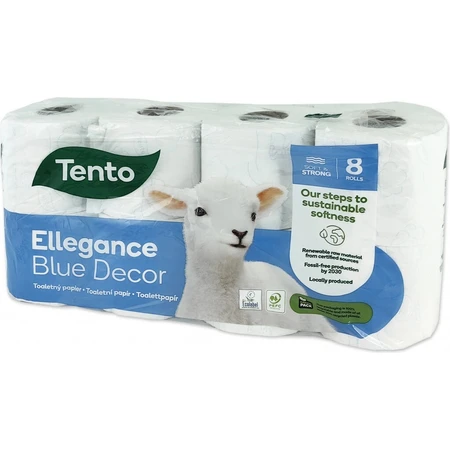 Dieses Toilettenpapier Decor blau 3vr 1×8 Stück 3 Lagen Toilettenpapier