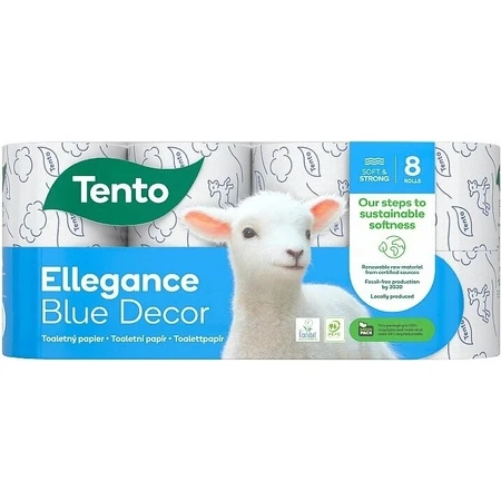 Dieses Toilettenpapier Decor blau 3vr 1×8 Stück 3 Lagen Toilettenpapier