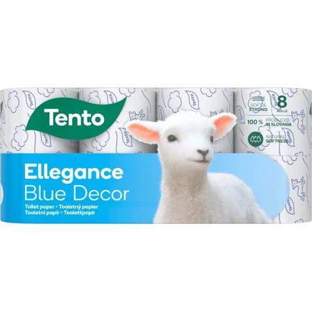 Dieses Toilettenpapier Decor blau 3vr 1×8 Stück 3 Lagen Toilettenpapier