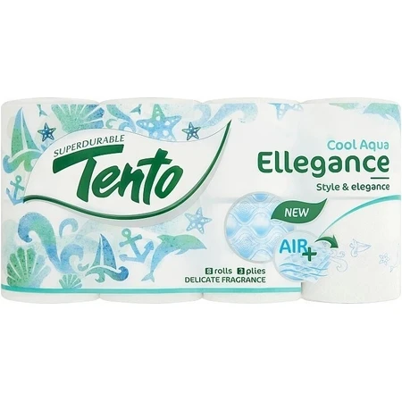 Dieses Toilettenpapier Decor blau 3vr 1×8 Stück 3 Lagen Toilettenpapier