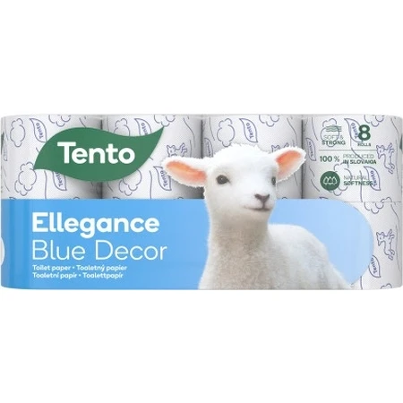 Dieses Toilettenpapier Decor blau 3vr 1×8 Stück 3 Lagen Toilettenpapier