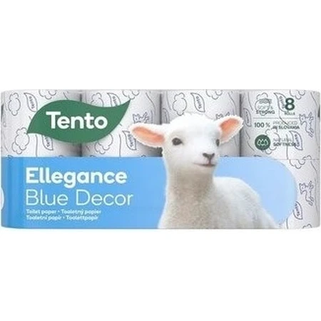 Dieses Toilettenpapier Decor blau 3vr 1×8 Stück 3 Lagen Toilettenpapier
