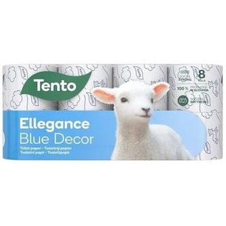 Dieses Toilettenpapier Decor blau 3vr 1×8 Stück 3 Lagen Toilettenpapier