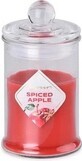 Emocio Frasco de vidrio 60&#215;112 mm con tapa de vidrio Vela perfumada Manzana especiada 1&#215;1 ud, vela perfumada