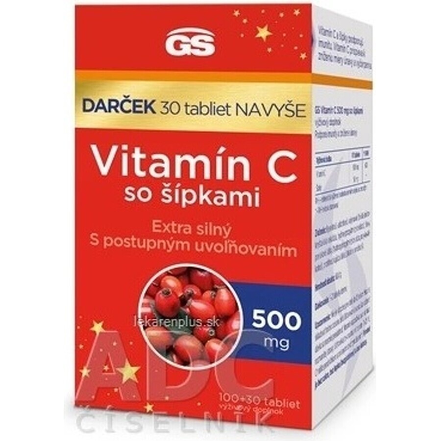 GS Vitamin C 500 mit Hagebutten 1×130 tbl, Nahrungsergänzungsmittel