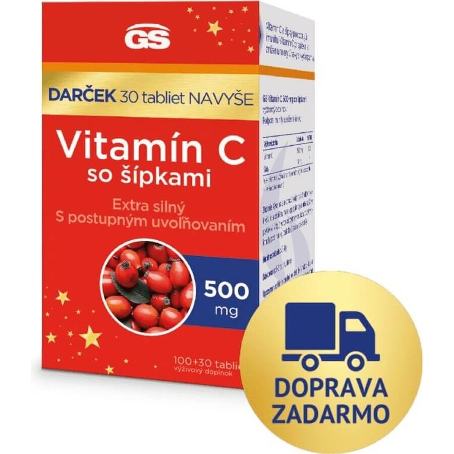 GS Vitamin C 500 mit Hagebutten 1×130 tbl, Nahrungsergänzungsmittel
