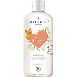 ATTITUDE Baby-Körperseife und Shampoo (2 in 1) Babyblätter mit Birnensaftgeschmack 1×473 ml, Baby-Körperlotion