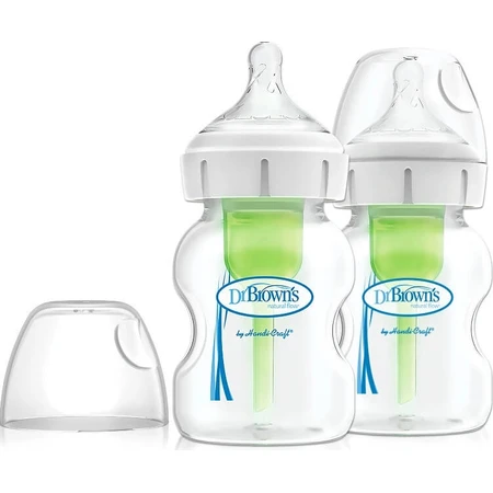 Dr.BROWN'S Saugflasche OPTIONS+ 150 ml Duopack 1×2 Stück, antikolikale Saugflasche 0m+