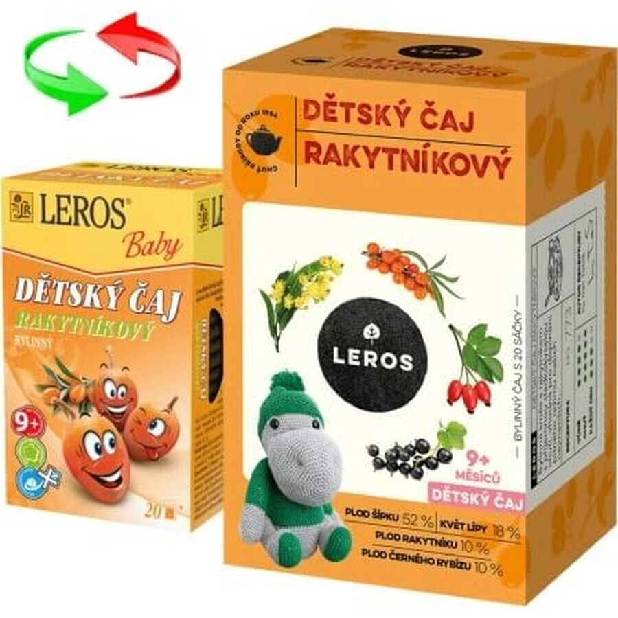 LEROS Children's tea - sea buckthorn 20×2 g, tea